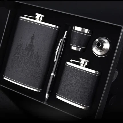 coffret flasque à whisky vintage