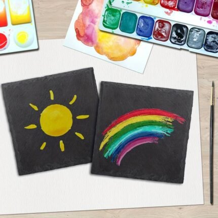 dessous de verre ardoise exemple