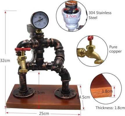 support bouteille steampunk dimension