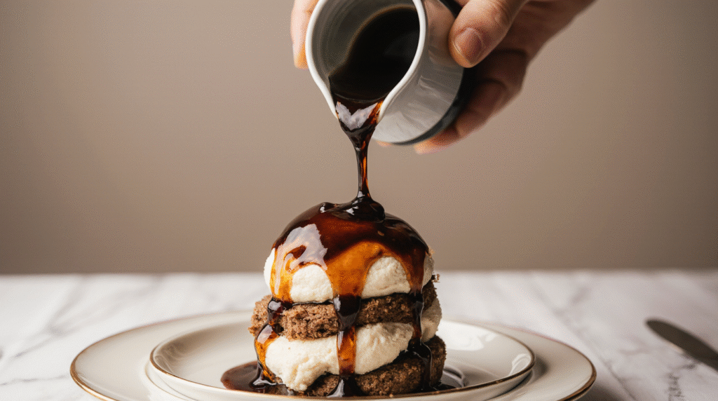 liqueur de cafe sur dessert