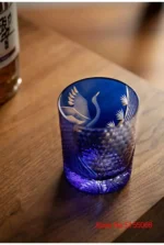 Verre à whisky japonais Kiriko gravée à la main – Image 35