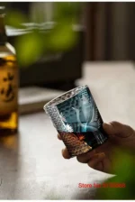 Verre à whisky japonais Kiriko gravée à la main – Image 25